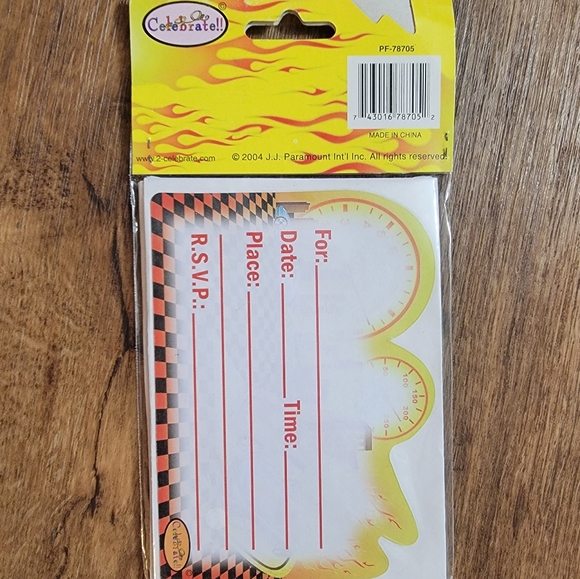 Racecar Birthday Invitations - Picture 4 of 4